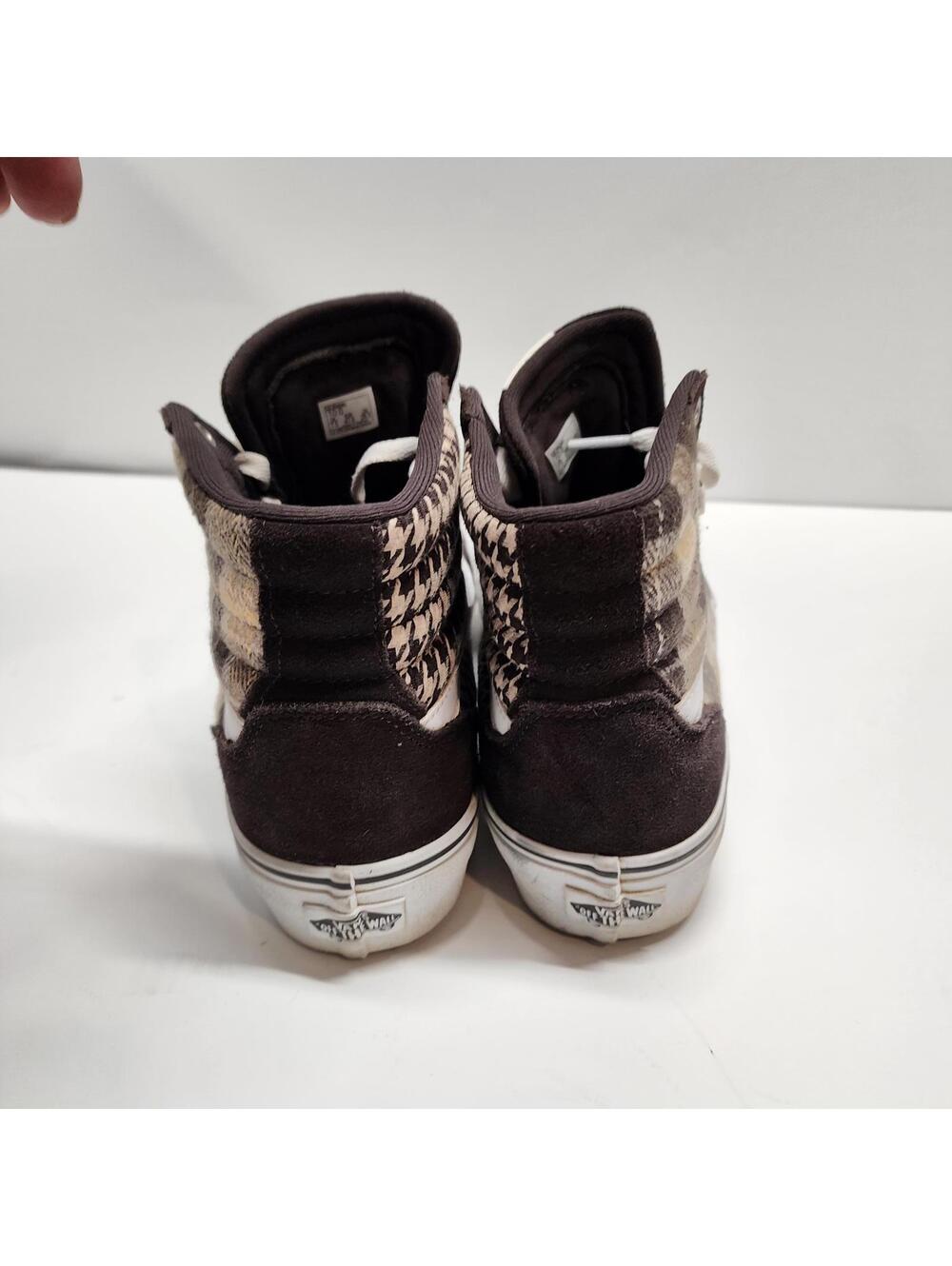 LKNW Vans Filmore Hi Platform Sneakers Womens Size 10 Plaid Mix Brown White - Picture 5 of 8